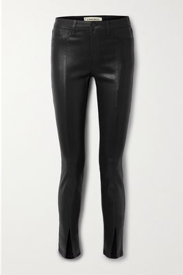 L'Agence - Jyothi Coated High-rise Skinny Jeans - Black