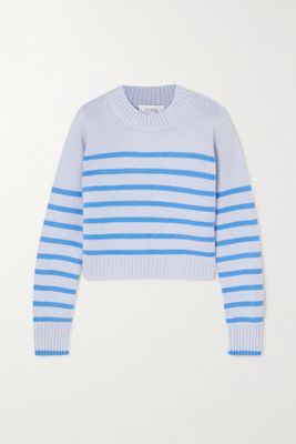 La Ligne - Mini Marin Striped Wool And Cashmere-blend Sweater - Blue