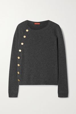 Altuzarra - Minamoto Button-embellished Cashmere Sweater - Gray