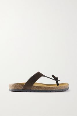 SAINT LAURENT - Jimmy Suede Sandals - Brown