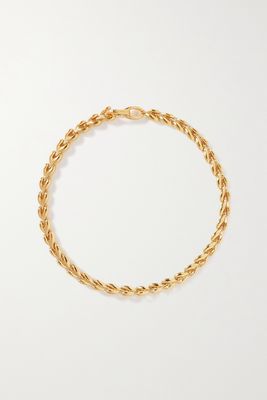 By Pariah - Fishbone Recycled Gold Vermeil Anklet - one size