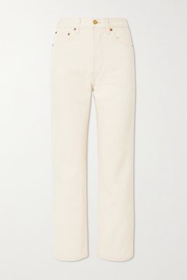 B SIDES - Plein High-rise Straight-leg Jeans - Ecru