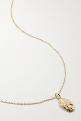Brent Neale - Mini Hamsa 18-karat Gold Diamond Necklace - one size