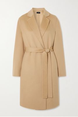 Joseph - Cenda Belted Wool And Cashmere-blend Coat - Neutrals