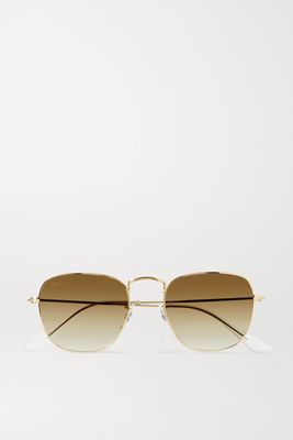 Ray-Ban - Frank Square-frame Gold-tone Sunglasses - one size