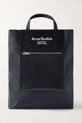 Acne Studios - Baker Out Medium Canvas And Printed Leather Tote - Black
