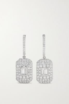 SHAY - 18-karat White Gold Diamond Earrings - one size