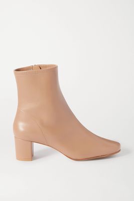 BY FAR - Sofia Leather Ankle Boots - Neutrals