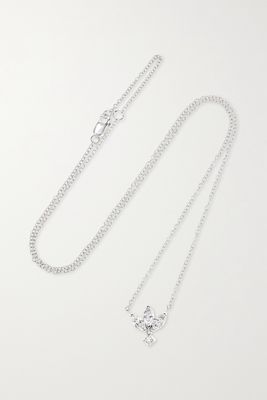 Maria Tash - Lotus 18-karat White Gold Diamond Necklace - one size