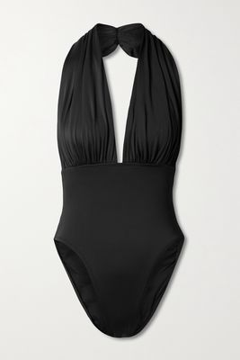 Norma Kamali - Mio Halterneck Swimsuit - Black