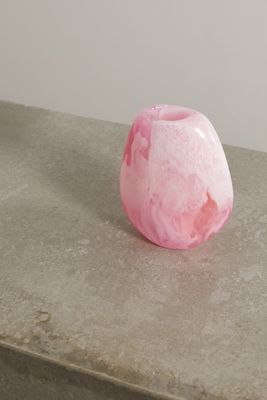 Dinosaur Designs - Skipping Stone Medium Swirled Resin Vase - Pink