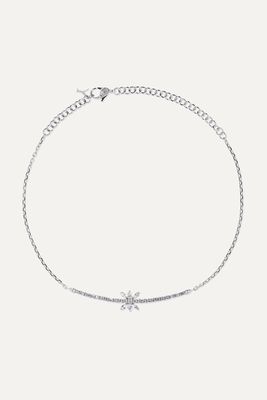 YEPREM - 18-karat White Gold Diamond Necklace - one size