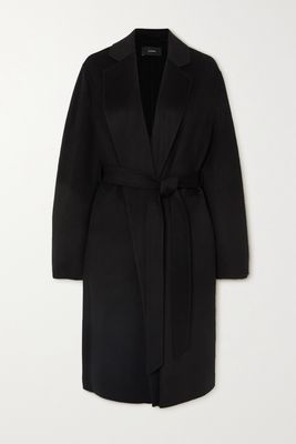 Joseph - Cenda Belted Wool And Cashmere-blend Coat - Black