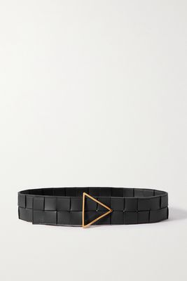 Bottega Veneta - Intrecciato Leather Waist Belt - Black