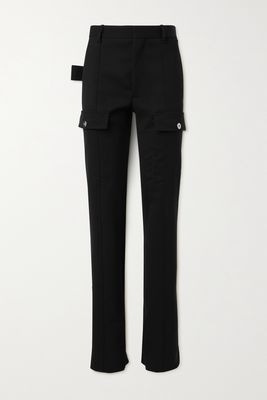 Bottega Veneta - Stretch Wool-blend Twill Straight-leg Pants - Black