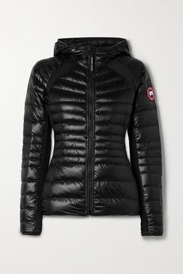 Canada Goose - Hybridge Lite Hooded Stretch Jersey-trimmed Quilted Shell Down Jacket - Black