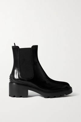 Tod's - Patent-leather Chelsea Boots - Black