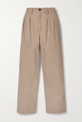 Mara Hoffman - Monte Recycled Cotton-twill Tapered Pants - Neutrals