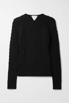 Bottega Veneta - Crocheted Cotton Sweater - Brown