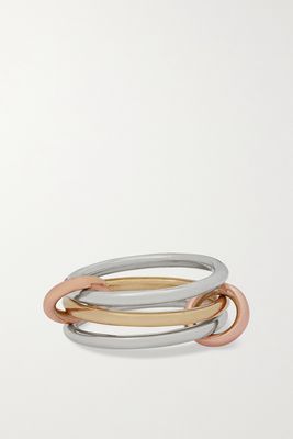 Spinelli Kilcollin - Solarium Set Of Three 18-karat Yellow And Rose Gold And Sterling Silver Rings - 4