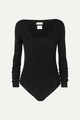 Bottega Veneta - Ribbed-knit Bodysuit - Black