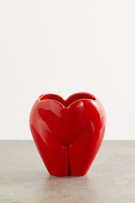 Anissa Kermiche - Bottom Of My Heart Ceramic Vase - Red