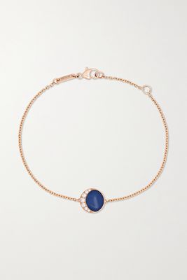 David Morris - Fortuna 18-karat Rose Gold, Agate And Diamond Bracelet - one size