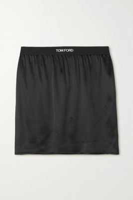 TOM FORD - Stretch-silk Satin Mini Skirt - Black