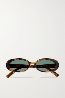 Le Specs - Outta Love Oval-frame Tortoiseshell Acetate Sunglasses - one size