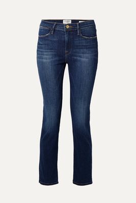 FRAME - Le High Cropped Straight-leg Jeans - Blue
