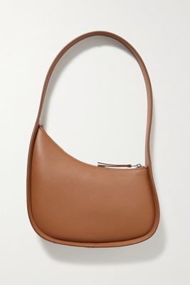 The Row - Half Moon Leather Shoulder Bag - Brown