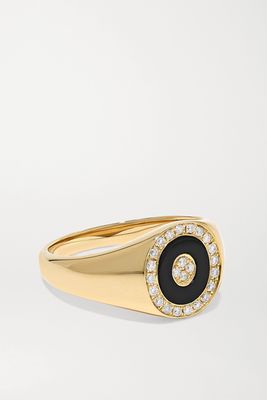 Anissa Kermiche - 14-karat Gold, Onyx And Diamond Ring - 52