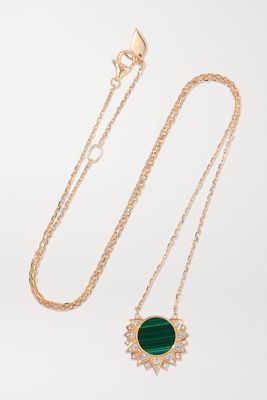 Piaget - Sunlight 18-karat Rose Gold, Malachite And Diamond Necklace - one size