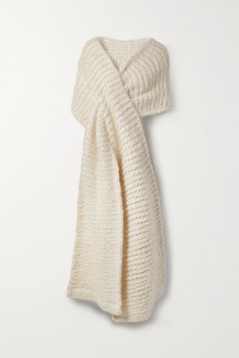 The Row - Devra Cashmere, Wool And Silk-blend Scarf - Ivory