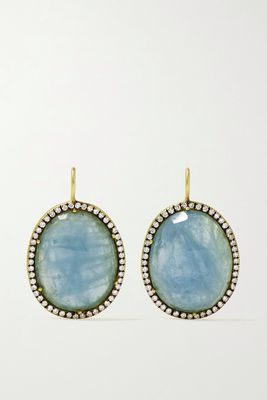 Sylva & Cie - 18-karat Gold, Aquamarine And Diamond Earrings - one size