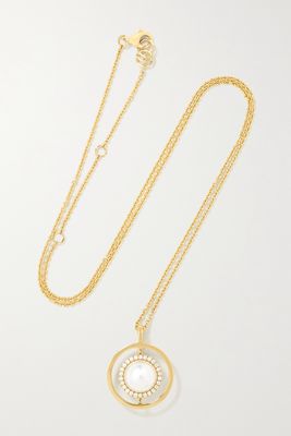 State Property - Consonance 18-karat Gold, Pearl And Diamond Necklace - one size