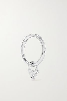 Maria Tash - 18-karat White Gold Diamond Hoop Earring - one size