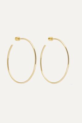Jennifer Fisher - 2" Thread Gold-plated Hoop Earrings - one size