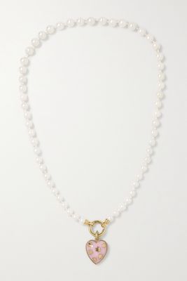 Storrow - Anna 14-karat Gold, Pearl And Opal Necklace - one size