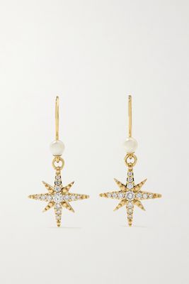 Mizuki - 14-karat Gold, Diamond And Pearl Earrings - one size