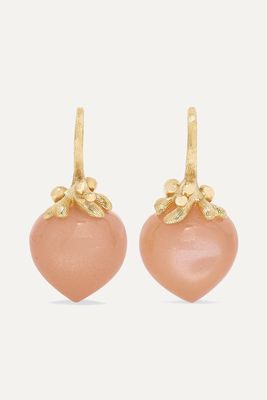 OLE LYNGGAARD COPENHAGEN - Dew Drops 18-karat Gold Moonstone Earrings - one size