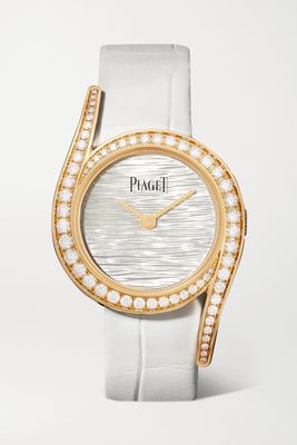 Piaget - Limelight Gala Limited Edition 32mm 18-karat Rose Gold, Alligator, Mother-of-pearl And Diamond Watch - one size