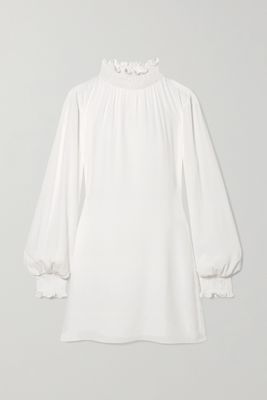 Vanessa Cocchiaro - The C.j. Shirred Crepe Mini Dress - Ivory