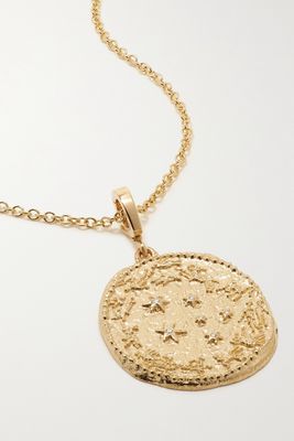 Azlee - Zodiac 18-karat Gold Diamond Necklace - one size
