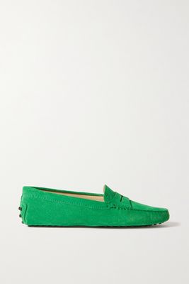 Tod's - Gommini Suede Loafers - Green