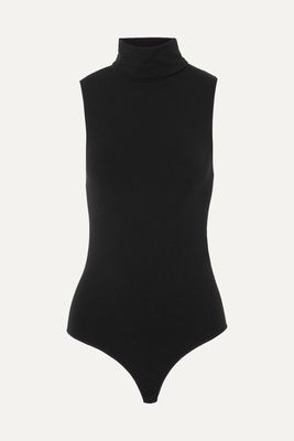 Wolford - Stretch Modal-blend Turtleneck Thong Bodysuit - Black