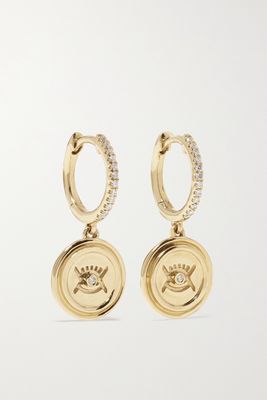 Almasika - Vidi 18-karat Gold Diamond Earrings - one size