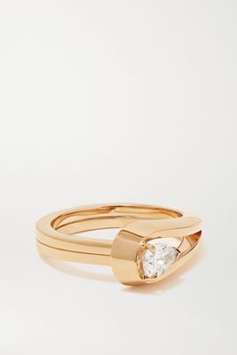 Repossi - Serti Inversé 18-karat Rose Gold Diamond Ring - 52