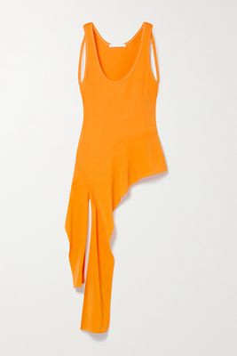 Helmut Lang - Asymmetric Stretch-knit Tank - Orange
