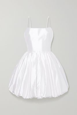 RASARIO - Silk-satin Mini Dress - White